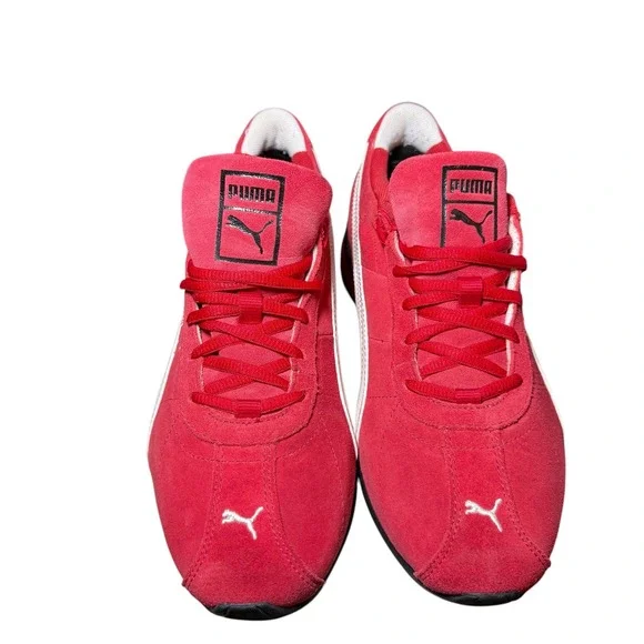 Puma Turin Red White Suede Running Shoe Men display picture 1